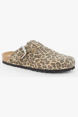 Sofie Schnoor Louise clog van suède met panterprint