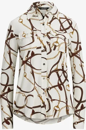 Ralph Lauren Slim fit jersey overhemd met riemprint