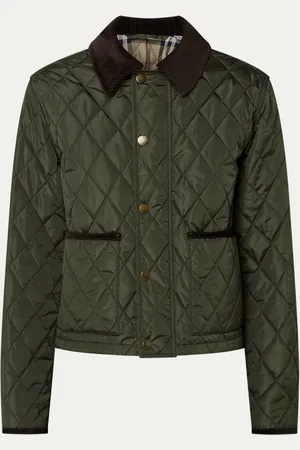 Burberry Gewatteerd jack met quilt patroon en opgestikte zakken