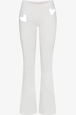 SKIMS Cotton Jersey low waist flared fit legging met cut-out details