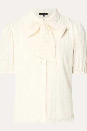 NIKKIE. Izan blouse met sjaalkraag en lurex