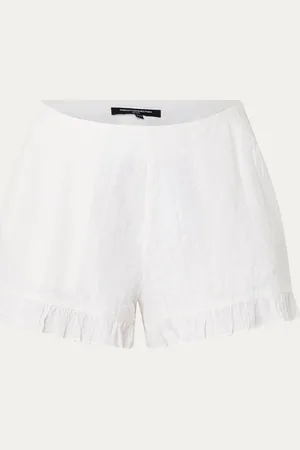 French Connection Barnet mid waist straight fit korte broek met steekzakken