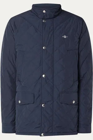 GANT Jack met quilt patroon met klepzakken