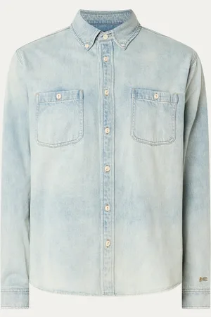 Denham Ben overshirt van denim met borstzakken