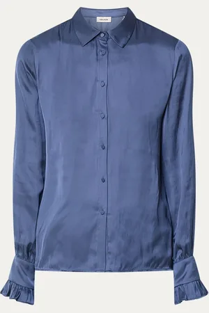 Zadig & Voltaire Thely blouse van satijn met ruches
