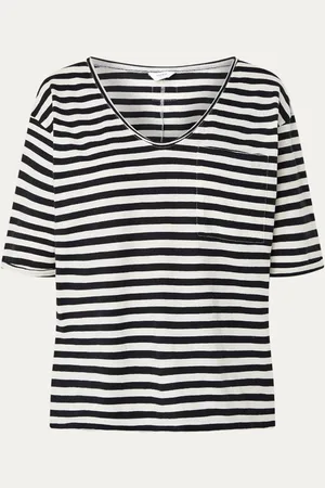 penn ink T-shirt met streepprint en borstzak