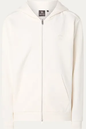Boggi Milano Sweatvest met capuchon en logoborduring