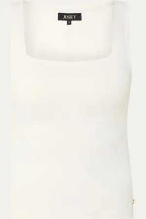 Josh V Linde tanktop met rechthoekige hals