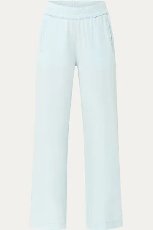 Moscow Sam high waist wide fit pantalon van lyocell met steekzakken