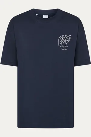 SELECTED T-shirt met logo- en backprint