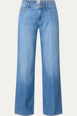 Brax Maine high waist straight leg jeans in linnenblend