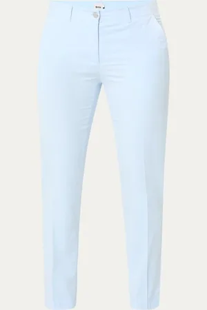 Brax Maron mid waist tapered fit cropped chino met steekzakken