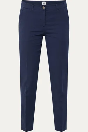 Brax Maron mid waist tapered fit cropped chino met steekzakken