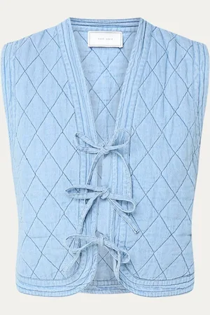 Neo Noir Carine gilet met quilt patroon en gestrikt detail