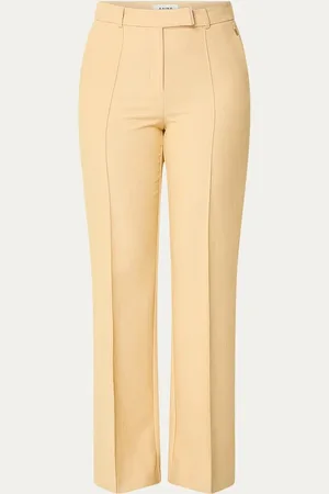 Aaiko Chantalle high waist wide fit pantalon met persplooi en structuur