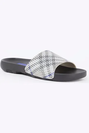 Burberry Dive slippers met ruitdessin
