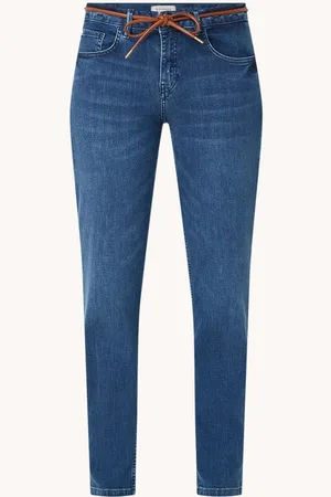 Rosner Masha mid waist slim fit cropped met strikceintuur