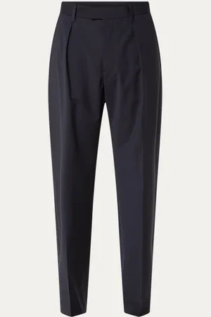 Sandro Straight fit pantalon in wolblend met steekzakken
