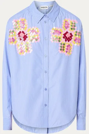 Essentiel Antwerp Hapricorn blouse met streepprint en pailletten