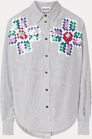 Essentiel Antwerp Hapricorn blouse met streepprint en pailletten