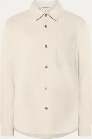 SELECTED Thais overshirt in biologische katoenblend met borstzak