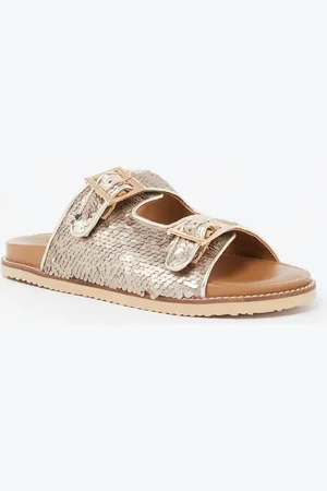 Dune Lequin slipper met pailletten