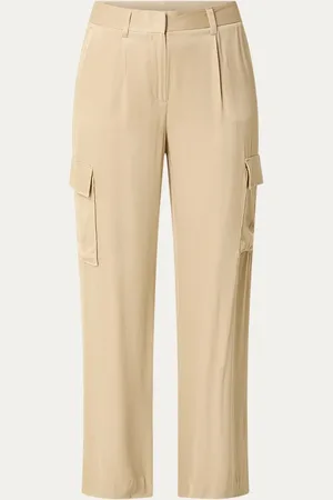 Expresso High waist wide fit pantalon met klepzakken