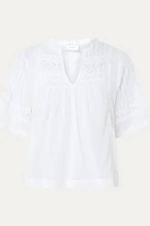 Neo Noir Siama semi-transparante blouse met details van kant