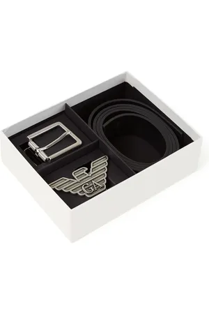 Emporio Armani Riem van leer in giftbox