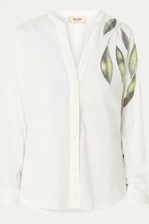 Mos Mosh MMGemran blouse met bladprint