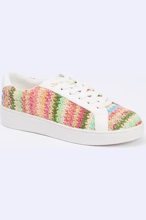 Dune Ellise sneaker van raffia