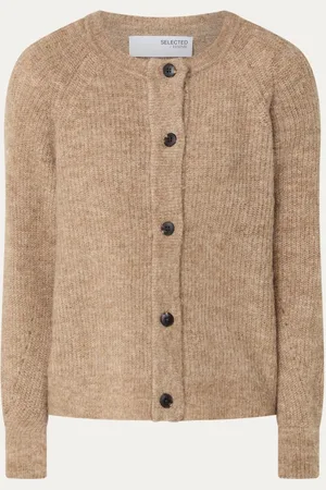 SELECTED Lulu grofgebreid vest in alpaca wolblend