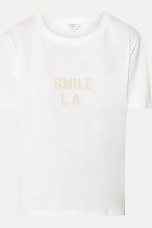 penn ink T-shirt met flockprint