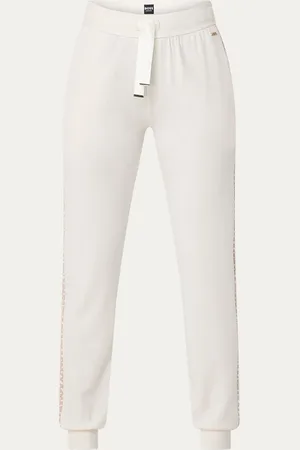 HUGO BOSS High waist tapered fit loungebroek met steekzakken