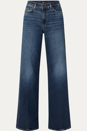 7 for all Mankind Lotta high waist wide leg jeans met donkere wassing