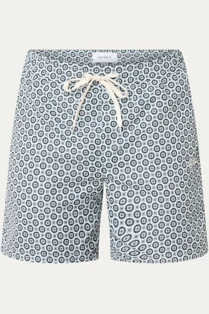 Les Deux Stan zwemshorts met print en steekzakken