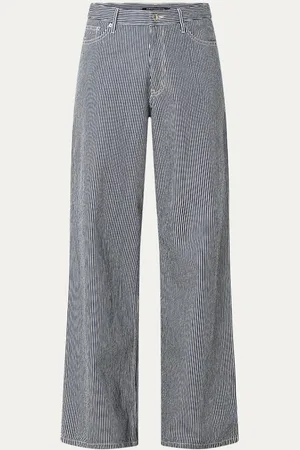 French Connection Everett high waist wide leg jeans met streepprint