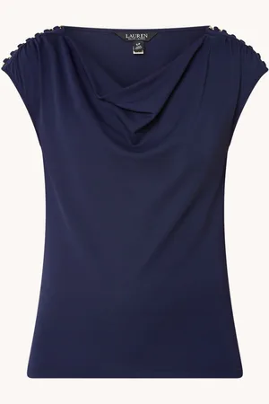Ralph Lauren Top met kettingdetail en watervalhals