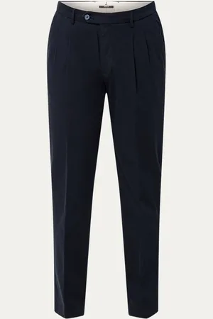 Boggi Milano Straight fit chino in lyocellblend met steekzakken