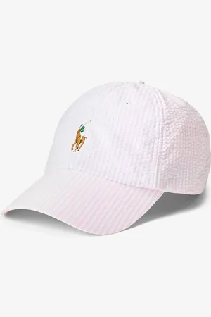 Ralph Lauren Pet met streepprint en logoborduring