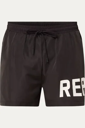 Represent Zwemshorts met logoprint en steekzakken