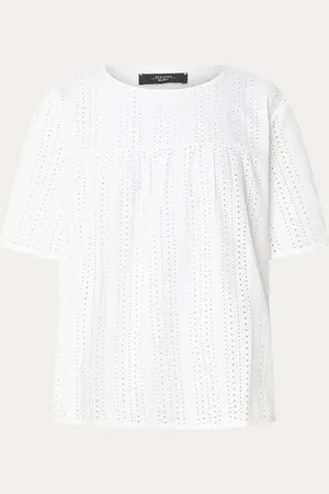 Max Mara Editta top met broderie