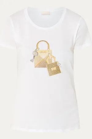 Liu Jo T-shirt met logoprint en strass