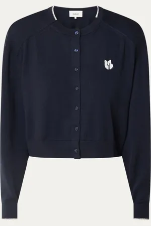 Bash Branice fijngebreid vest van wol met ingebreid logo
