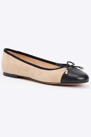Dune Highest ballerina met lakleren details