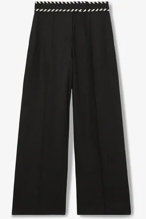 Reiss Fawn high waist wide fit pantalon van linnen