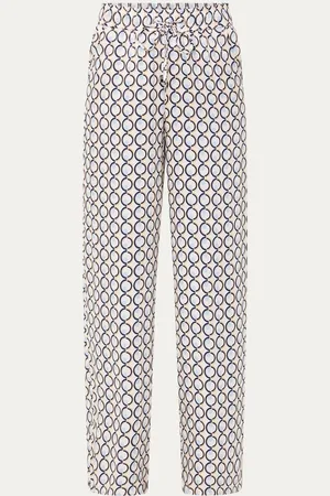 Rosner Mara high waist wide fit pantalon met print en trekkoord