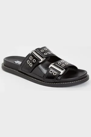 Steve Madden Agent slipper met lakfinish en gespdetail