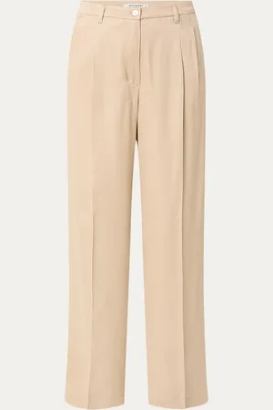 beaumont James high waist wide fit pantalon van satijn met steekzakken