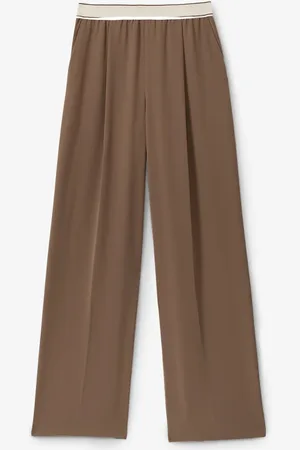 Reiss Abigail high waist wide fit pantalon met steekzakken